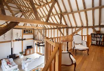 The gallery overlooks the heart of the barn.