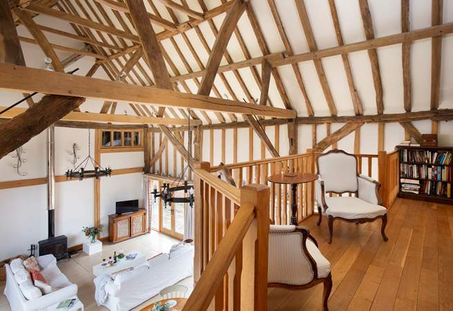 The gallery overlooks the heart of the barn.