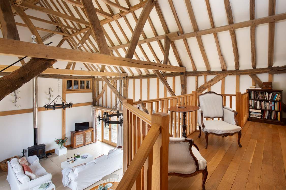 The gallery overlooks the heart of the barn.