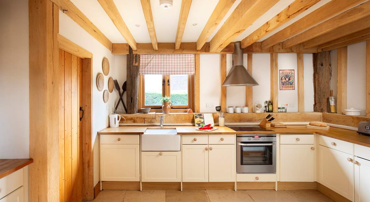 Plenty of room in this beautifully equipped country-style kitchen.