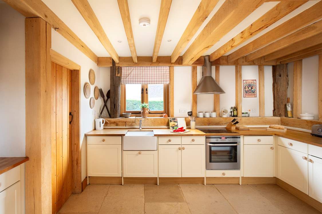 Plenty of room in this beautifully equipped country-style kitchen.