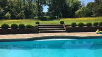 The outdoor swimming pool is available on request between May and the end of September.