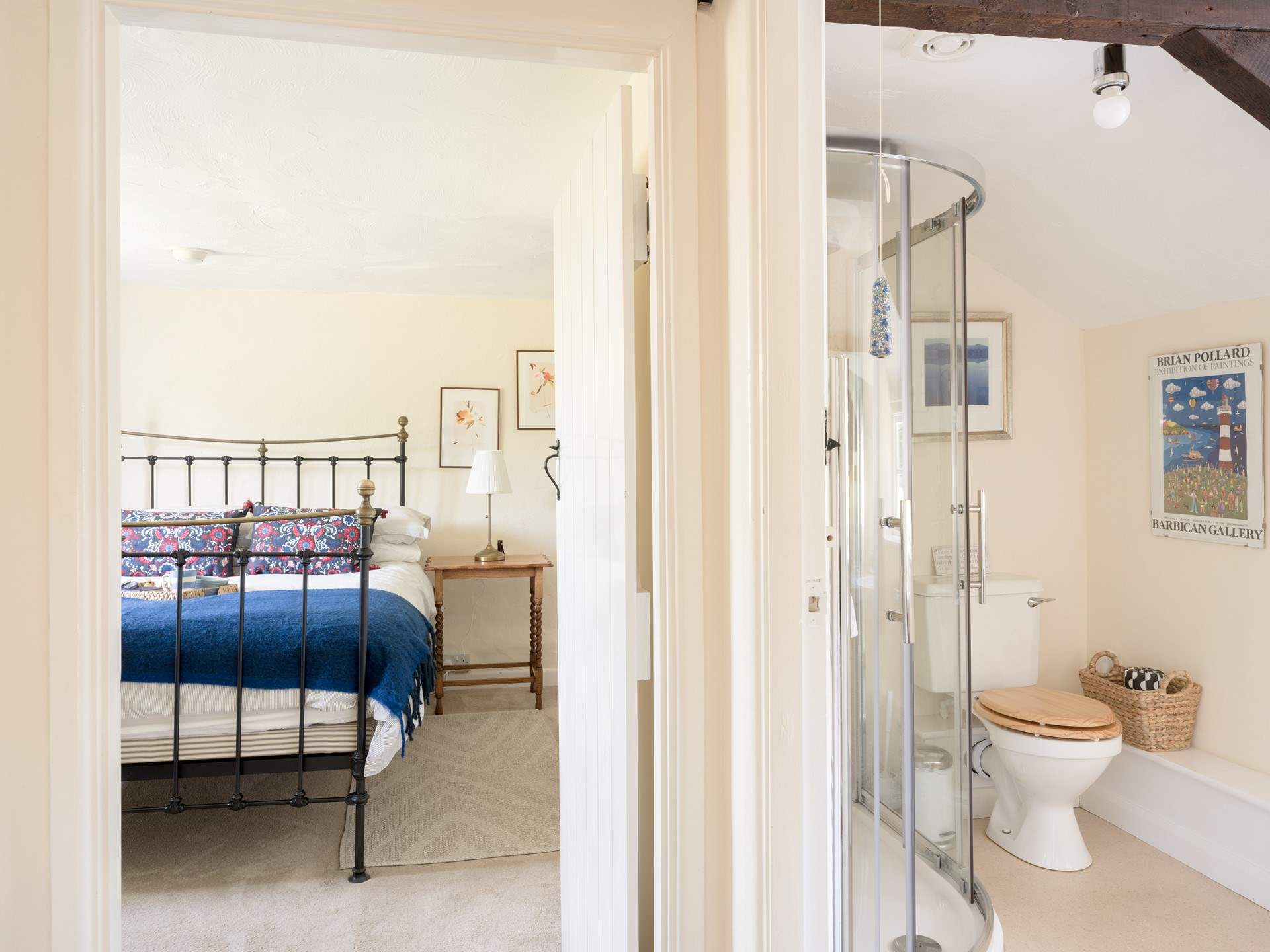 For convenience the lovely bathroom is just next door to the bedroom.