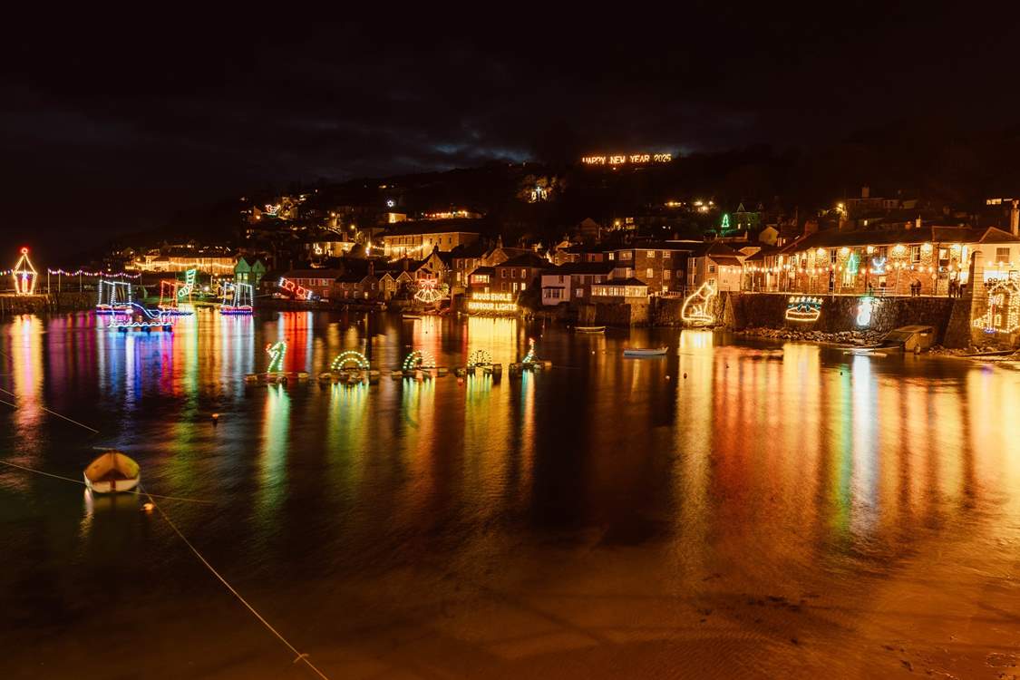 The charming Cornish fishing village of Mousehole is worth a visit all year round, but it is especially famous for its Christmas light display.