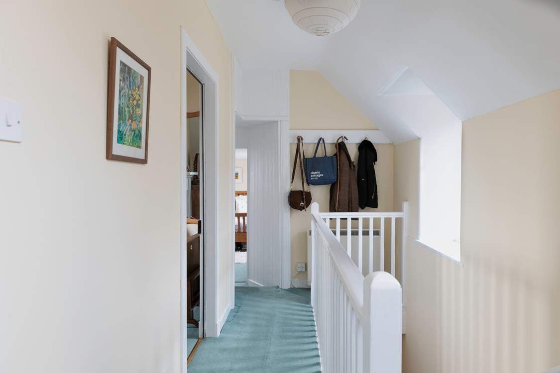 Light floods into the first floor landing.
