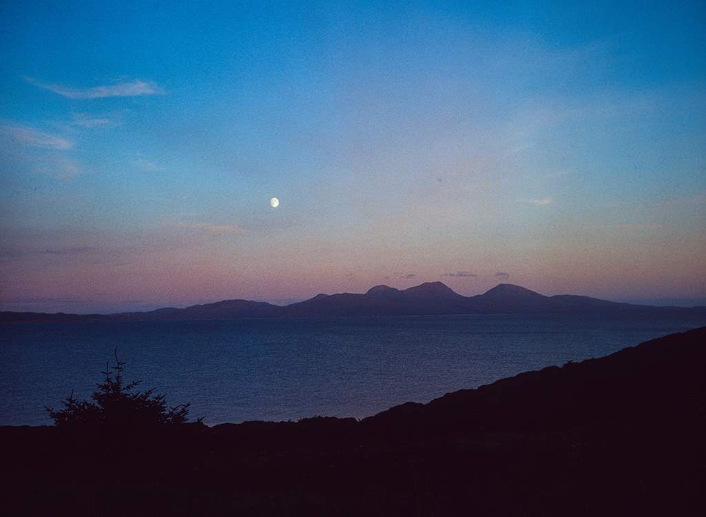 Moonrise over Jura.