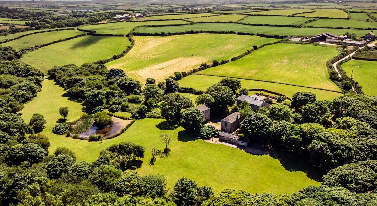 An aerial view of this exceptional location.