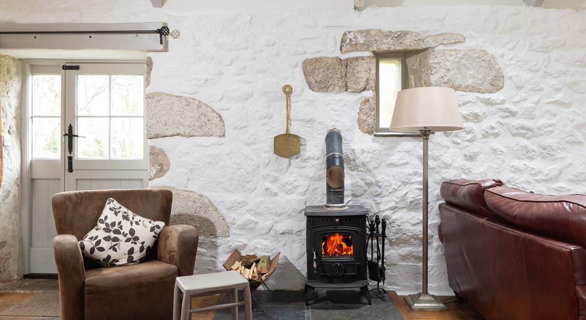 Light the sweet wood-burner on chillier evenings.