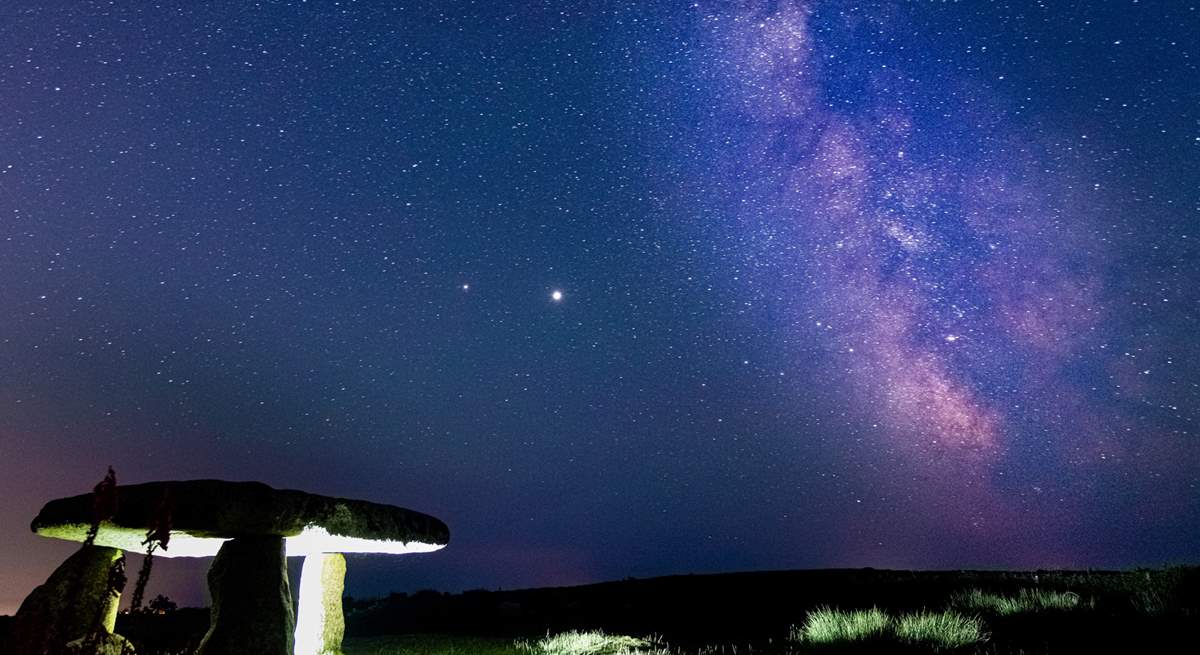 Spectacular night skies are often seen in west Cornwall.