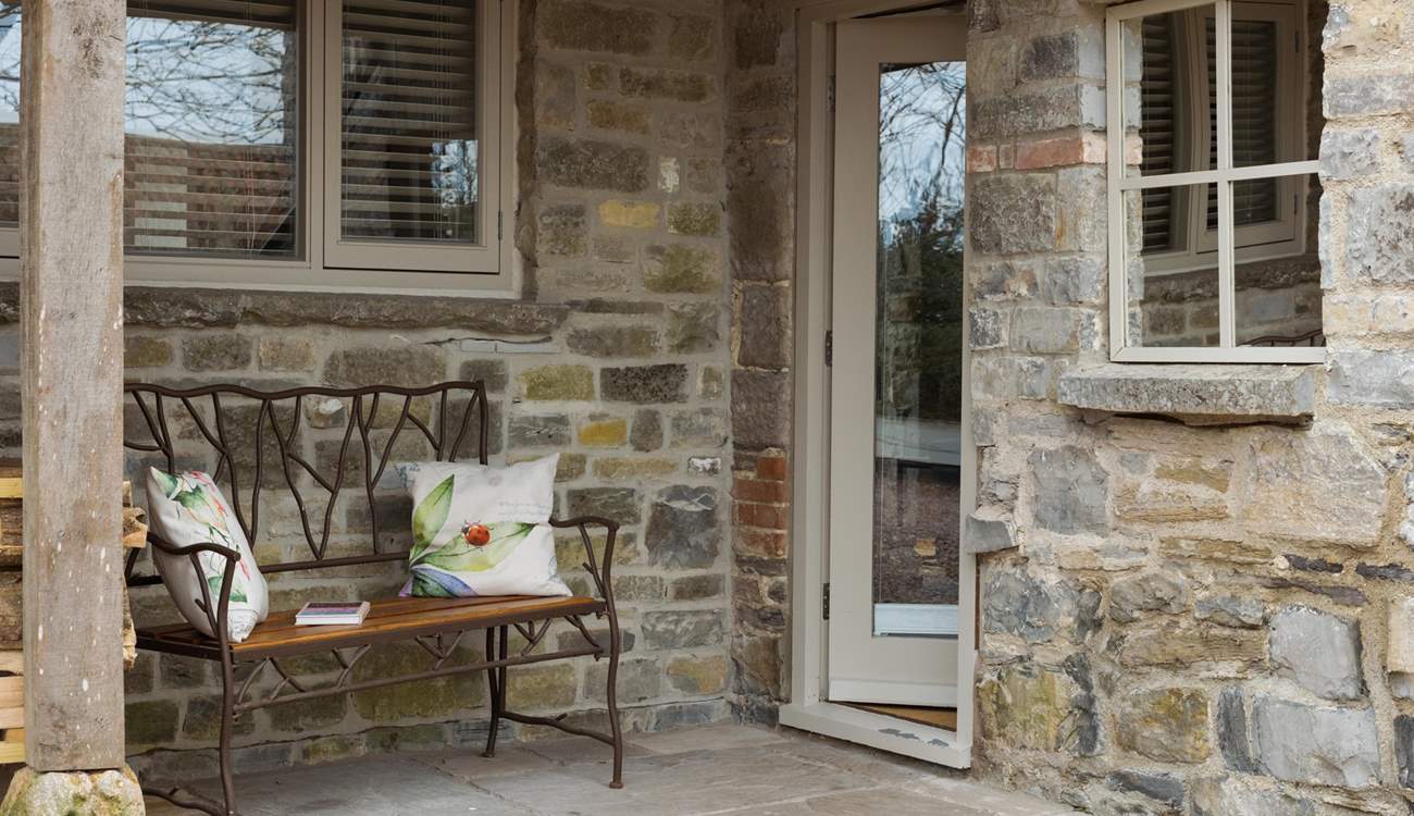 Heading outside you will find this sweet spot to enjoy a coffee.