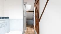 The shower-room has been perfectly styled to fit in the space.