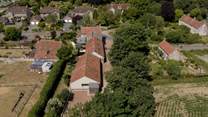 Aerial view of The Smithy, The Minstrels and the owners house