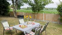 Right at the end of the shared garden is another seating area (shared with the guests at Minstrels). 