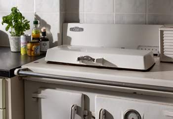 An original range (ornamental only), great to look at, and luckily there's a modern oven for you to use.