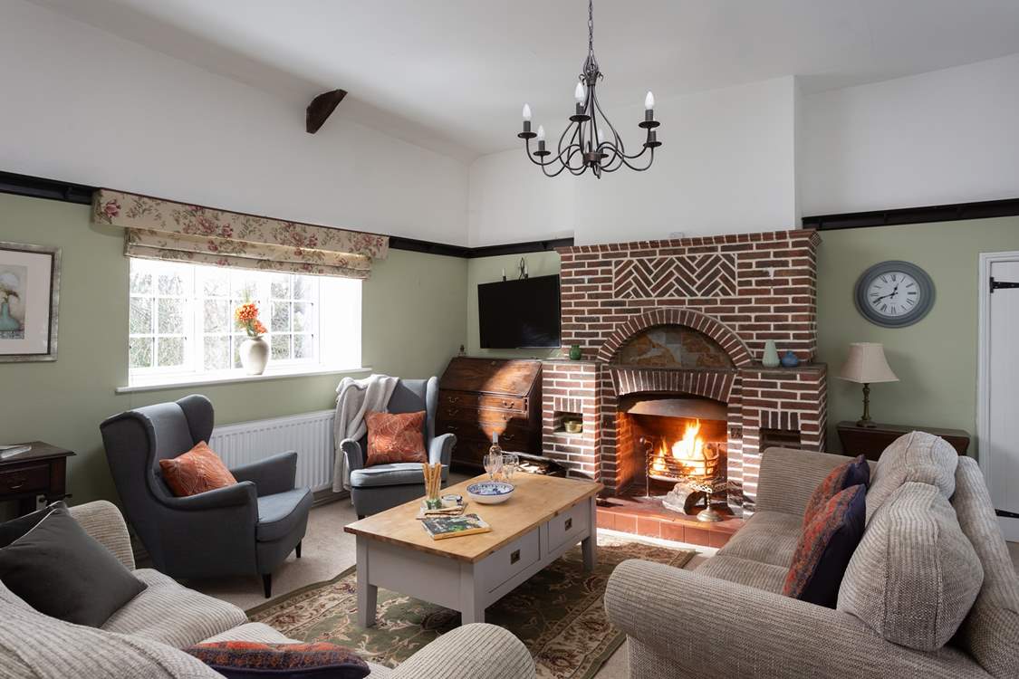 Cosy up in front of a roaring fire.