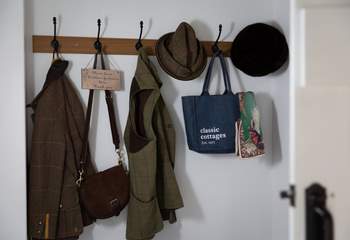 Hang your hats and coats ready for the next day out.