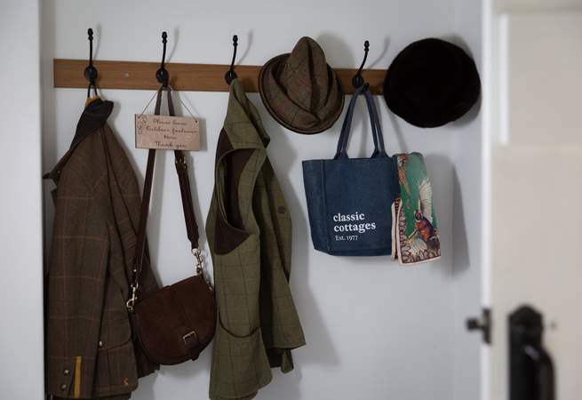 Hang your hats and coats ready for the next day out.