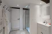 The downstairs shower-room.