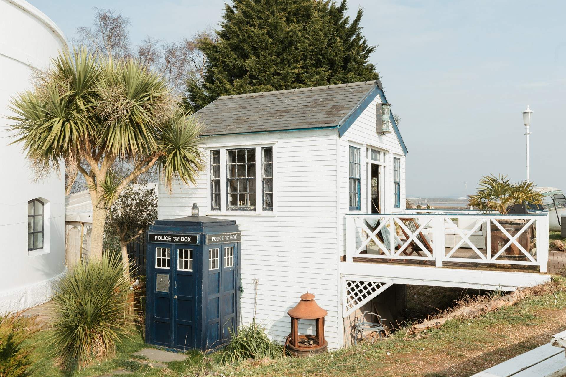 Discover the Tardis that commemorates the cabin’s appearance on Doctor Who.