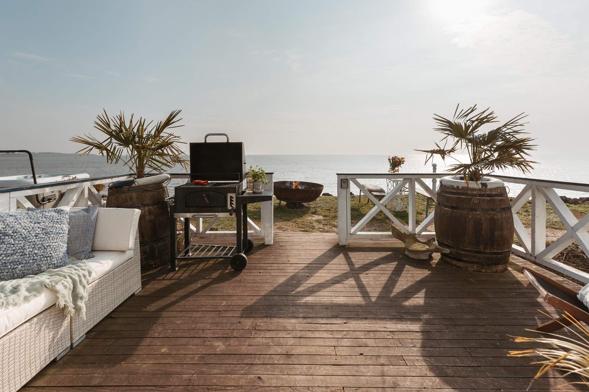 Step out onto your private terrace, and enjoy sweeping sea views. 