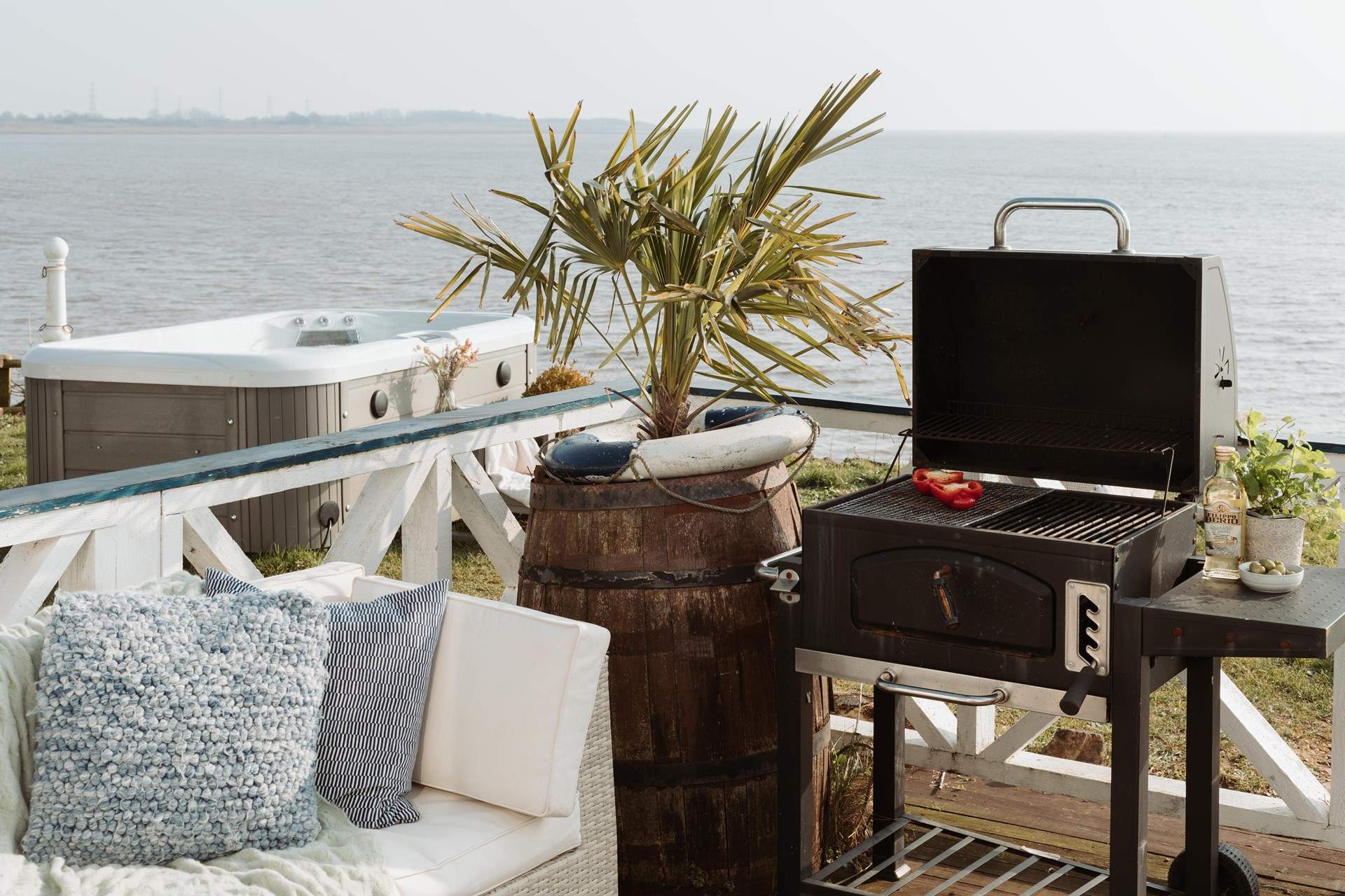 A breathtaking backdrop for cooking up evening meals on the barbecue. 