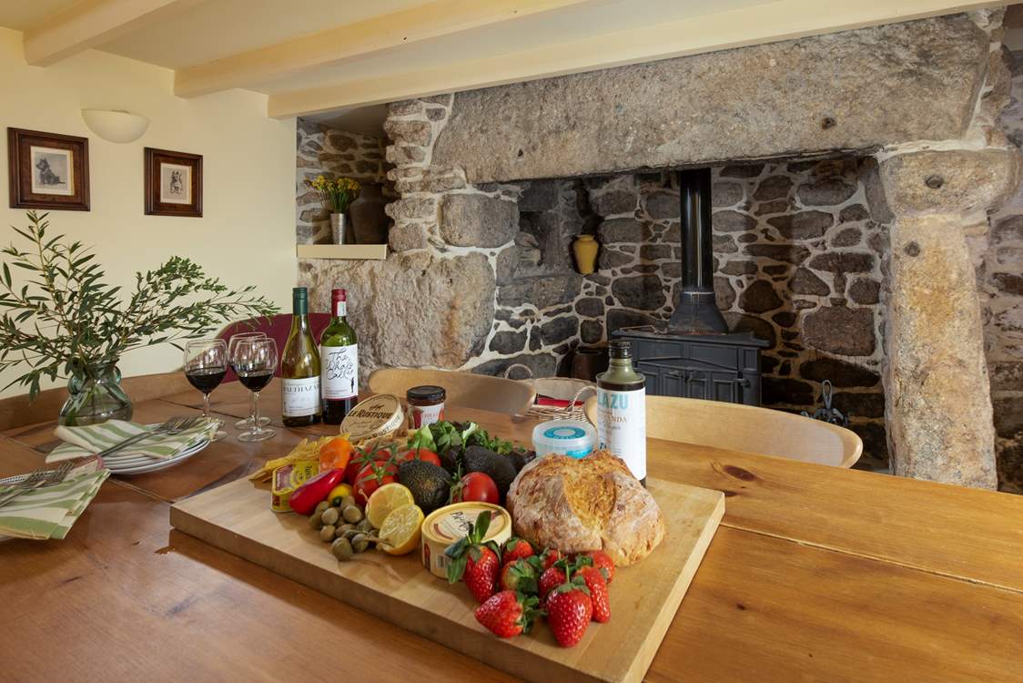 Light the grand wood-burner on chillier evenings.