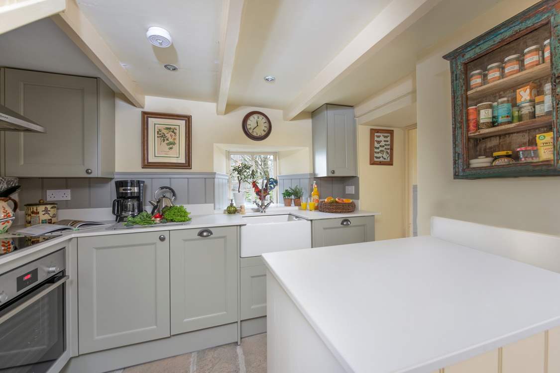 A very modern kitchen, well-equipped to cook up a feast.
