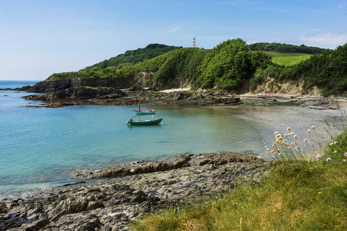 The south coast is peppered with sheltered bays and coves.