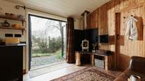 Open the double doors and welcome the outdoors in. 