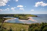 Explore the sandy shores and crystal clear waters of Bantham Beach, just 30 minutes away. 