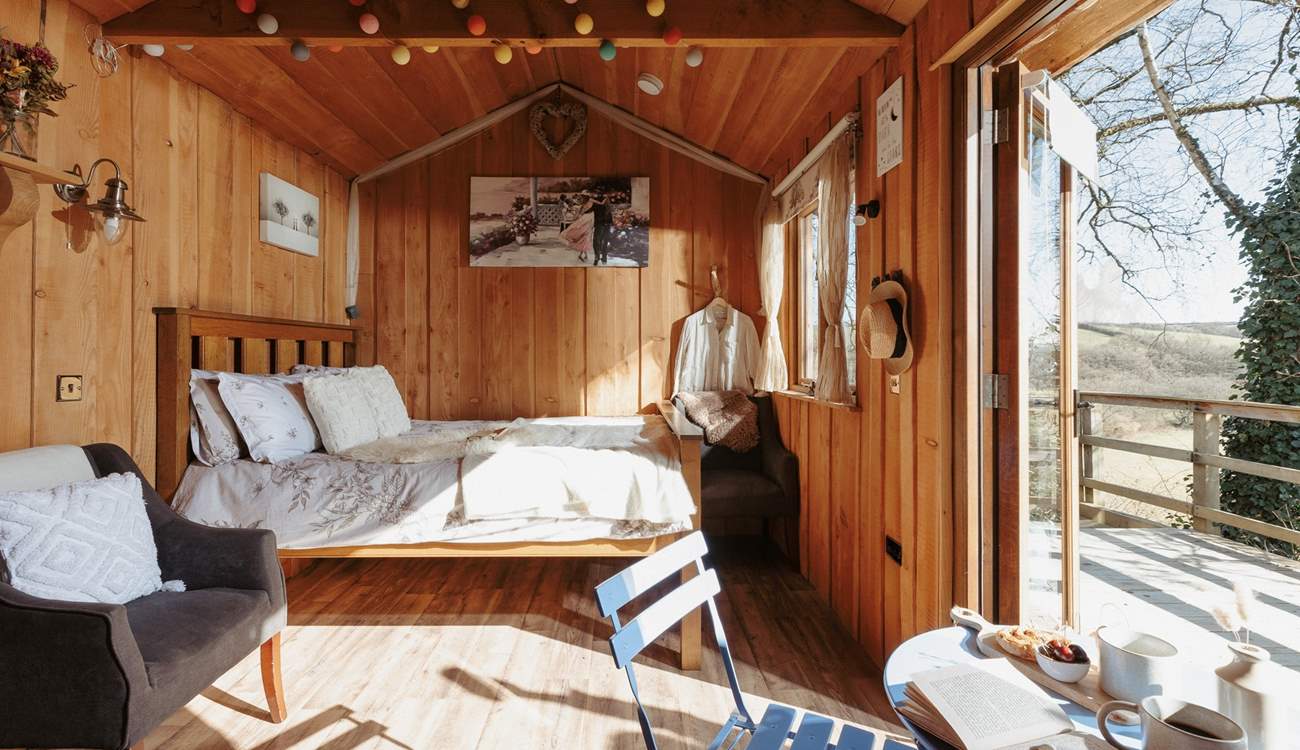 And the king-size bed is the perfect spot for an uninterrupted slumber.