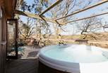 Or sink into the bubbling electric hot tub.