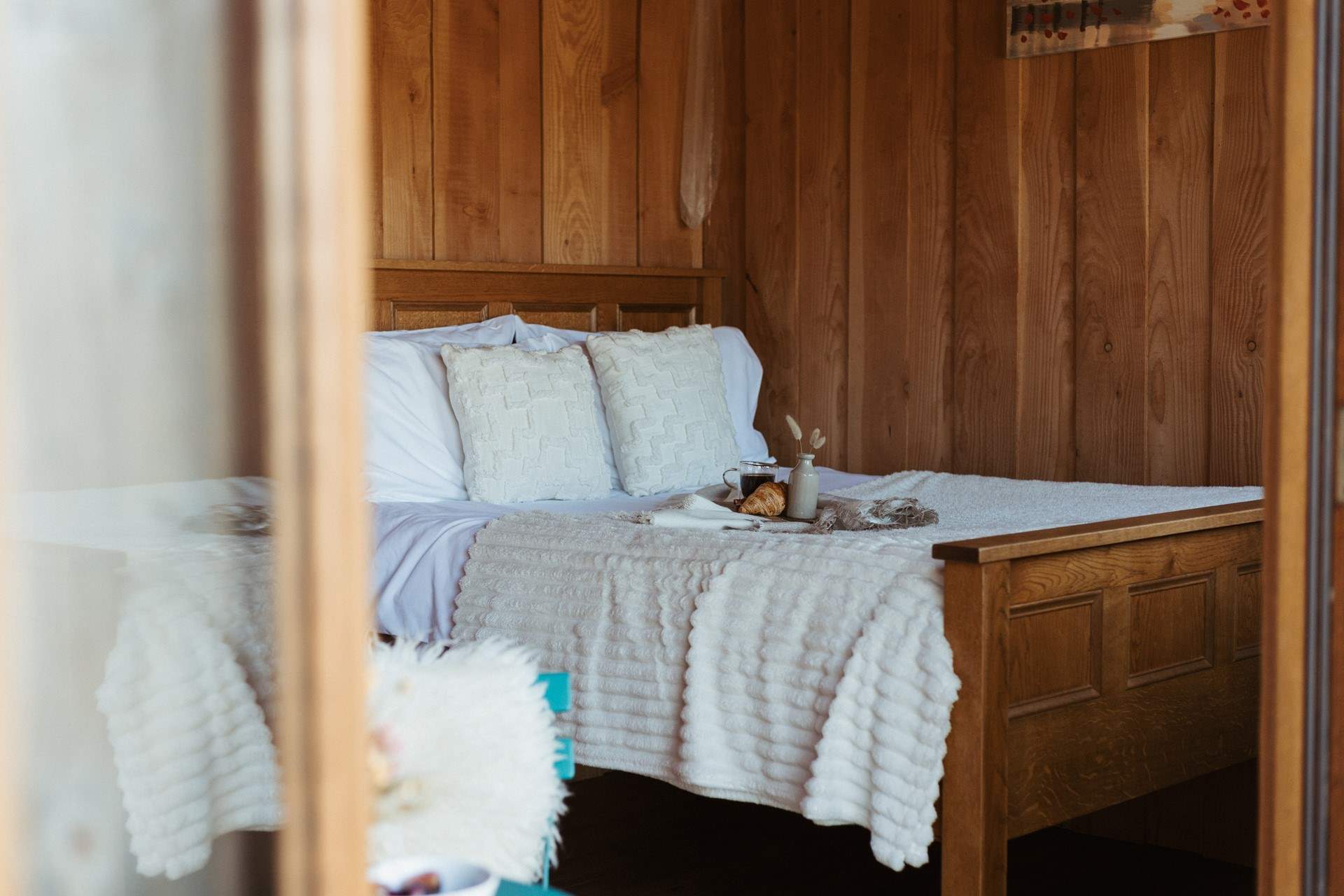 The king-size bed is perfect for resting your head after a busy day. 