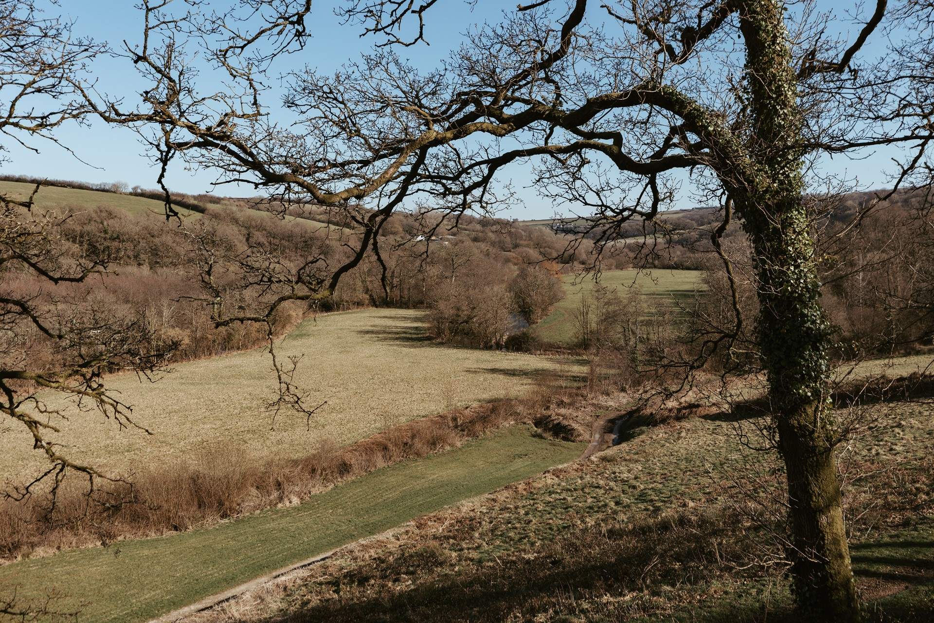 Enjoy rolling countryside views.