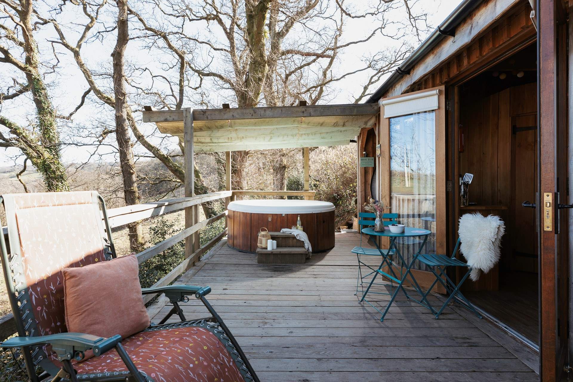The spacious decking is a dream. 