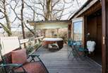 The spacious decking is a dream. 