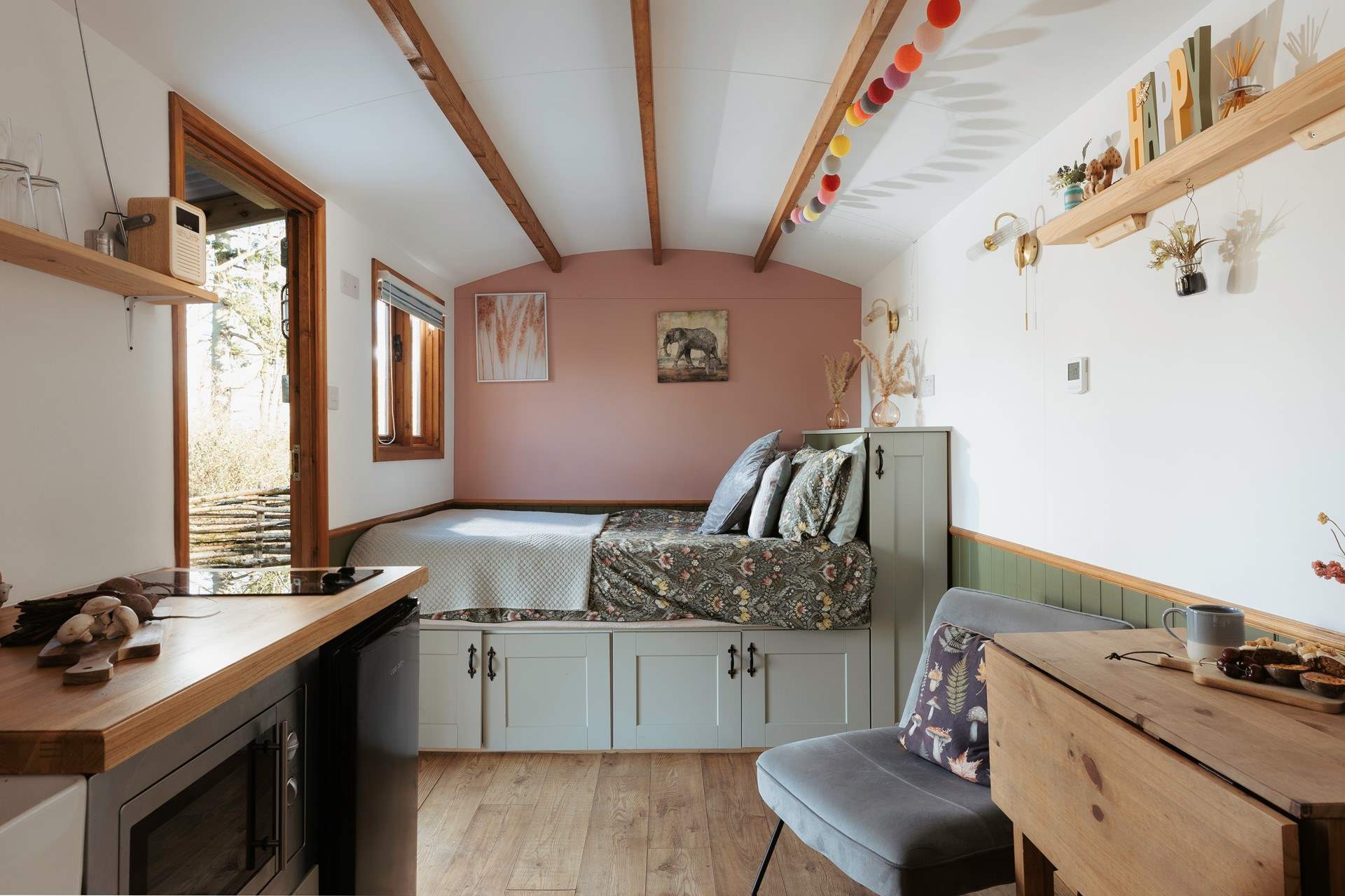 Sink into the sumptuous king-size bed, perfect for delightfully slow mornings watching the world go by.