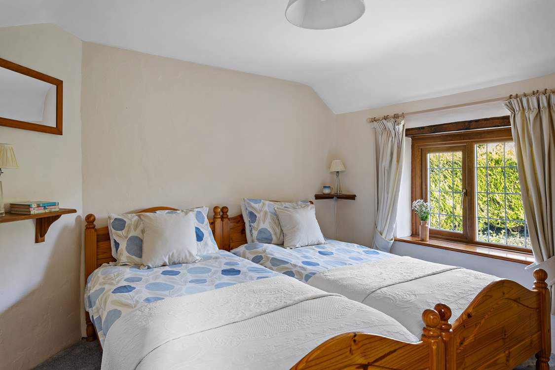 The pretty twin room, ideal for children and adults alike.