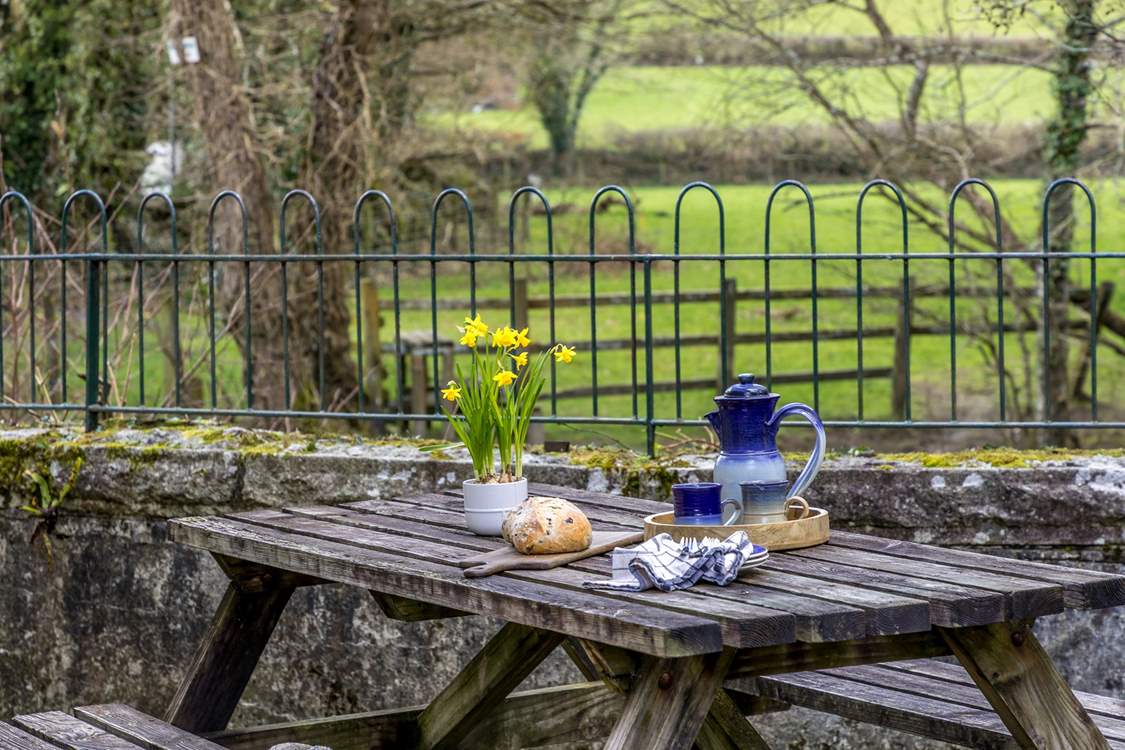 There's a choice of places to sit out and enjoy the setting.