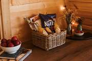 The owners leave the loveliest hamper of goodies for you to enjoy.