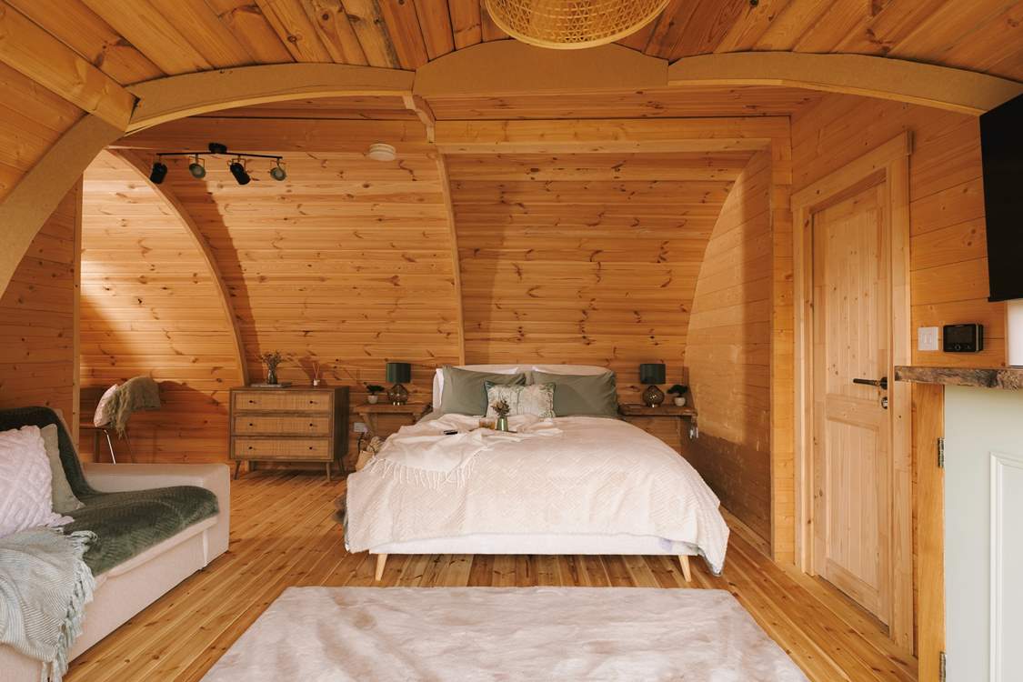 Gorgeous interiors fill the space.