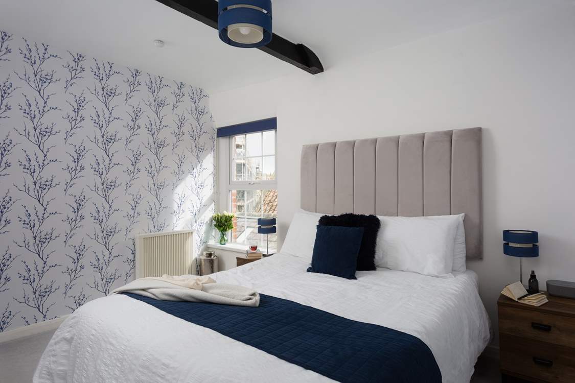 Sumptuous bedroom for two.
