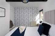 Retire upstairs for a good night's sleep.