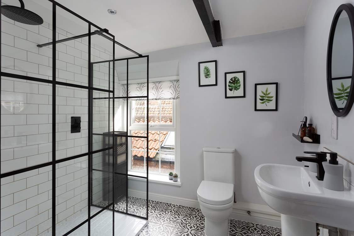The spacious shower-room.