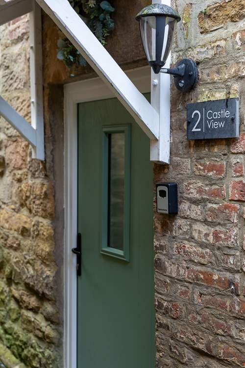 The private front door to this apartment.