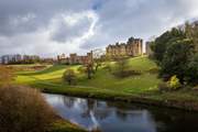 Alnwick Castle from the north, only a few minutes walk from Castle View.