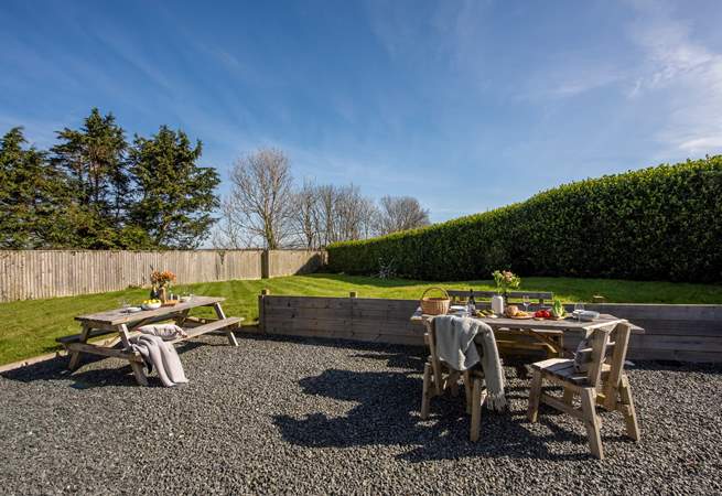 The spacious and secure garden.