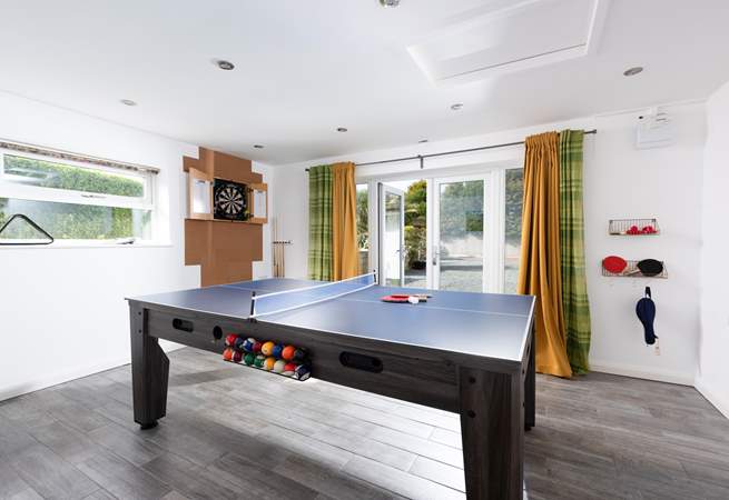 The games-room is perfect to keep all the family entertained.