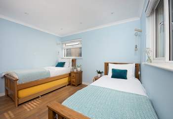 The twin room has a pull-out bed that can be made up on request.