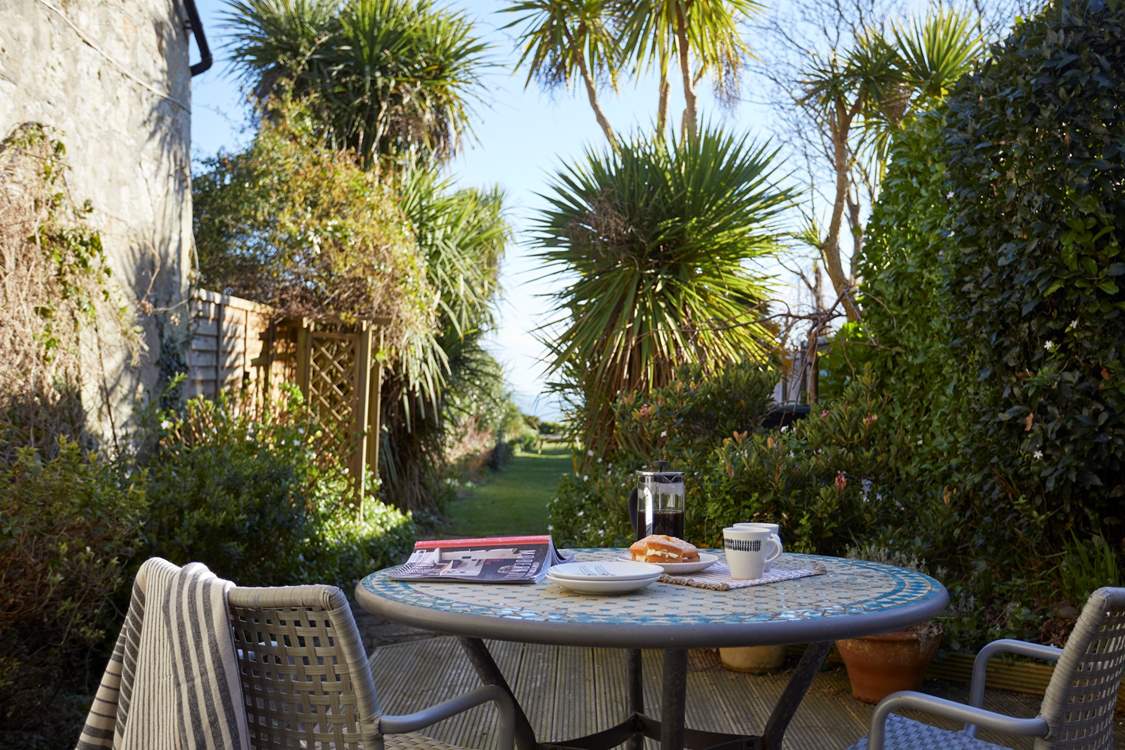A gated fence has now been installed to prevent children and dogs from accessing the bottom of the garden where there is a steep drop.